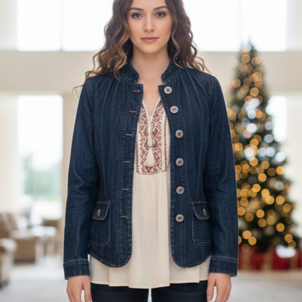Charter Club 100% Cotton Denim Jacket - Petite